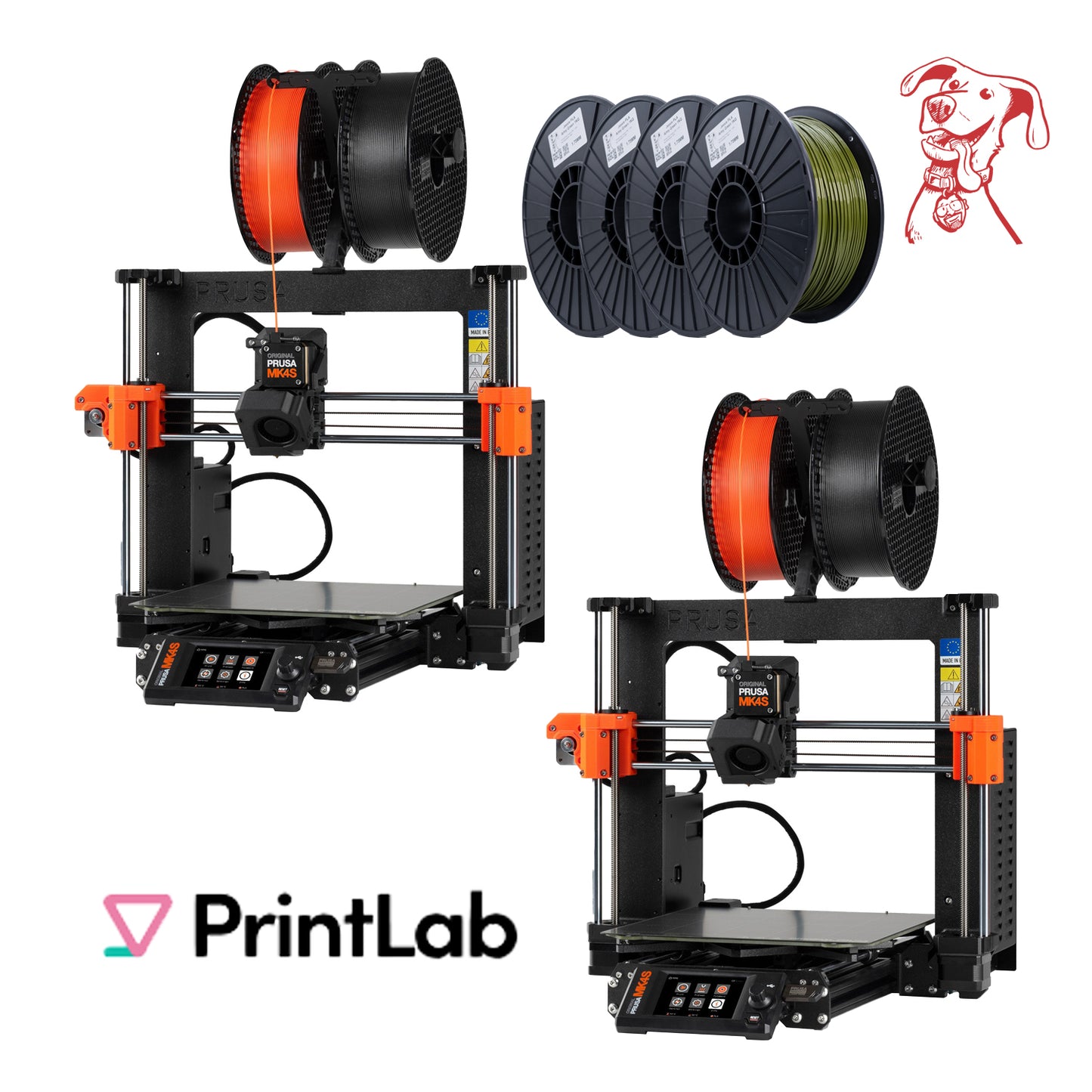 MK4S Two Pack School Bundle with 1 Year Extended Warranty - 2MK4S w/ 1 Year Ext Warr / 4 Spools / PrintLab Trial