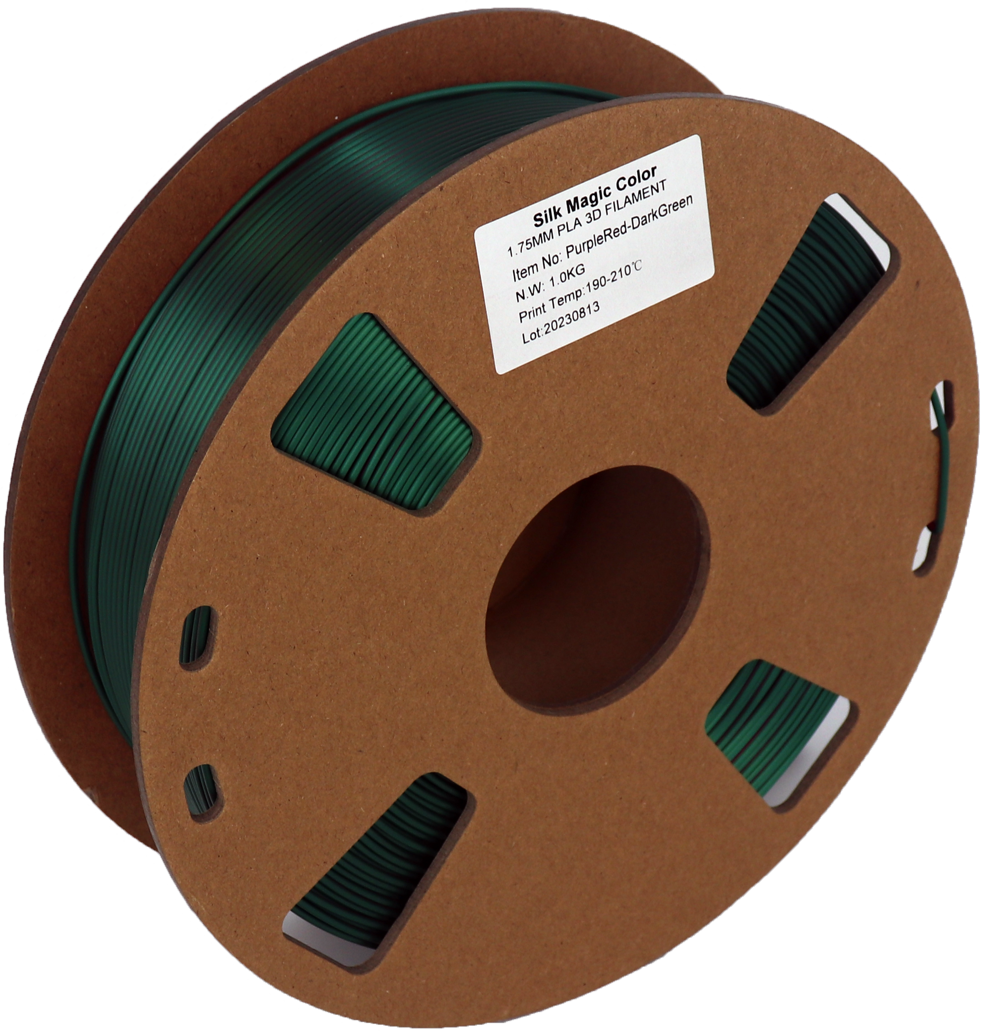 PS Imports PLA 1.75mm x Bicolor Silk Magic PurpleRed-DarkGreen EOL