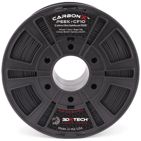 3DXTECH CarbonX™ PEEK+CF10, 1.75mm, 500g, Black