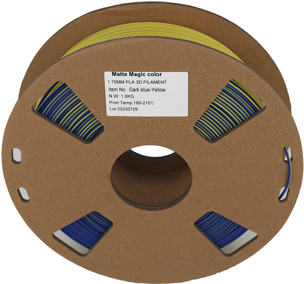 PS Imports PLA 1.75mm x Bicolor Matte Magic-DarkBlue-Yellow
