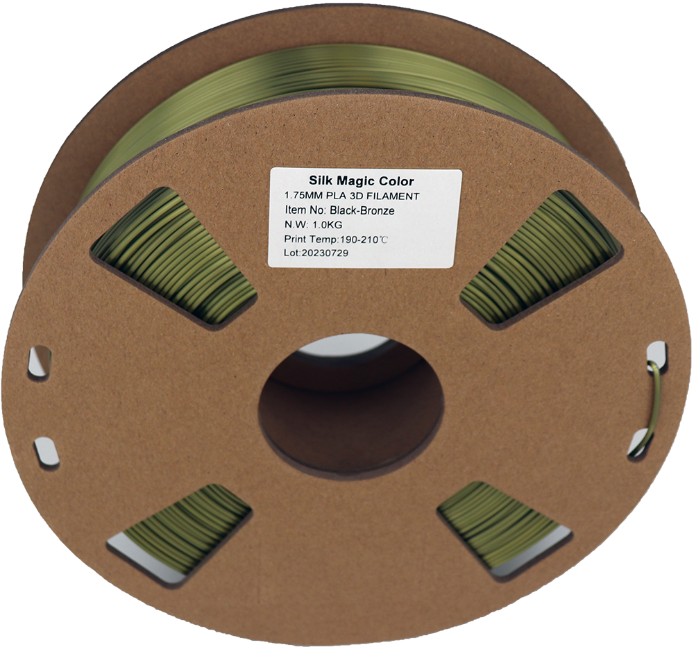 PS Imports PLA 1.75mm x Bicolor Silk Magic-Black-Bronze