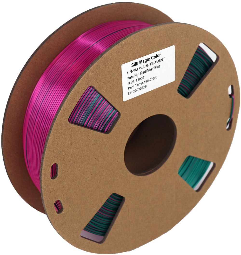 PS Imports PLA 1.75mm x TriColor Silk Magic-Red-Green-Blue