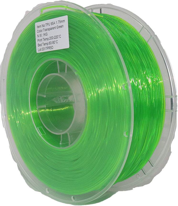 PS Imports TPU 95A Transparent Green 1.75mm