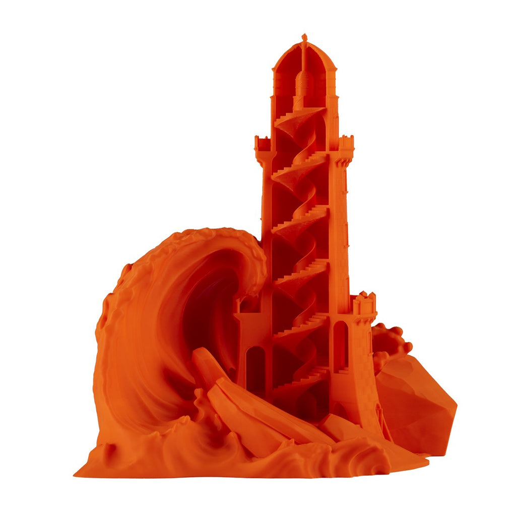 Detailed orange print made on the CORE One+