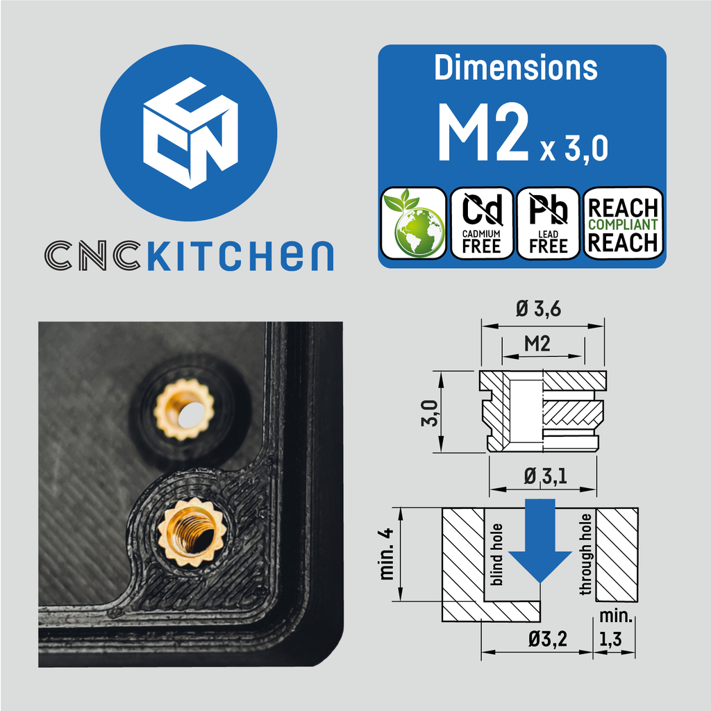 CNC Kitchen Threaded Insert