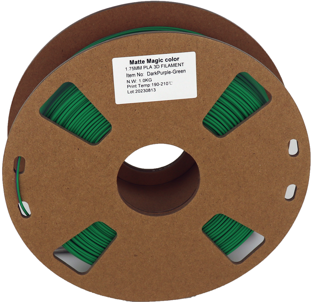PS Imports PLA 1.75mm x Bicolor Matte Magic-DarkPurple-Green EOL