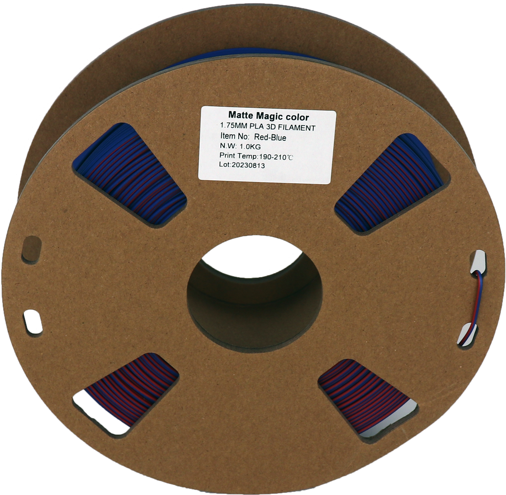 PS Imports PLA 1.75mm x Bicolor Matte Magic-Red-Blue EOL