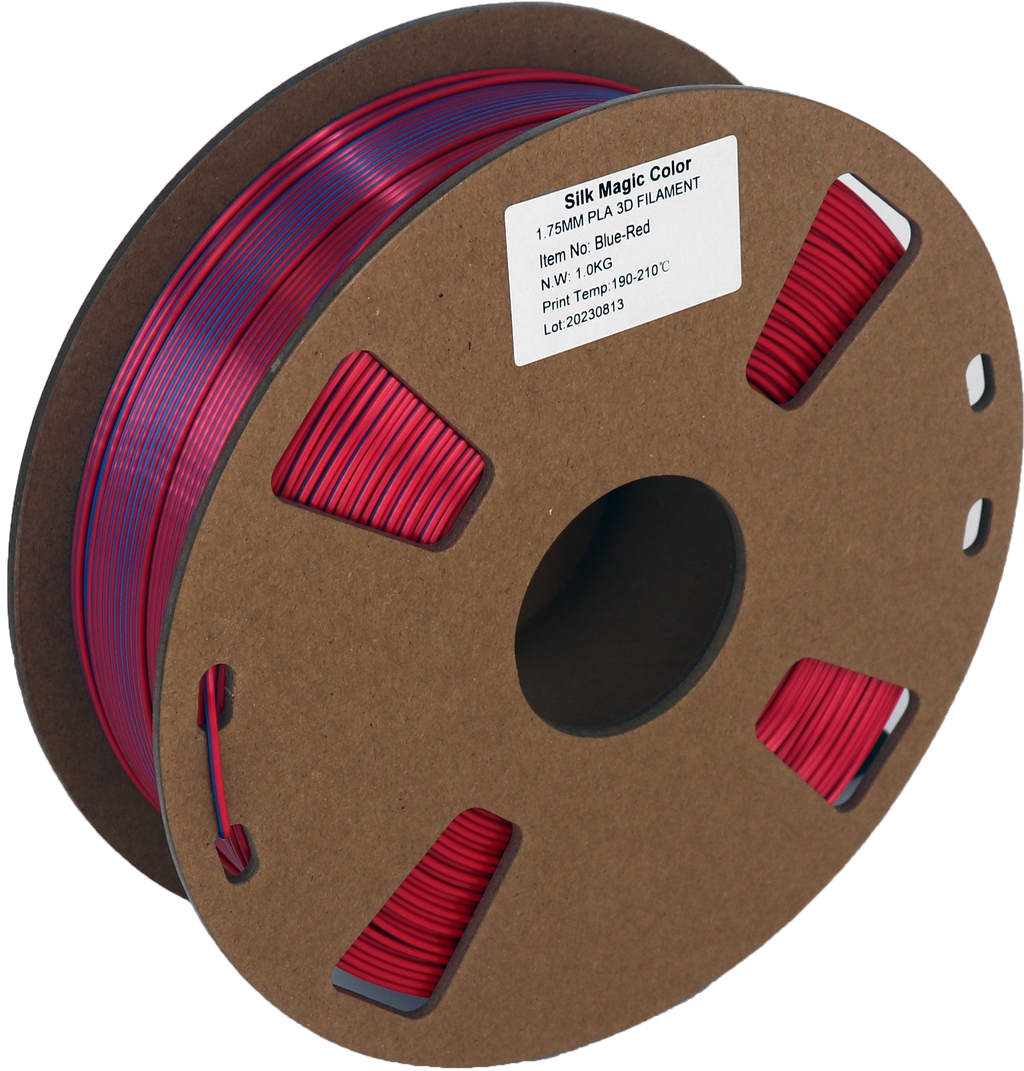 PS Imports PLA 1.75mm x Bicolor Silk Magic-Blue-Red EOL