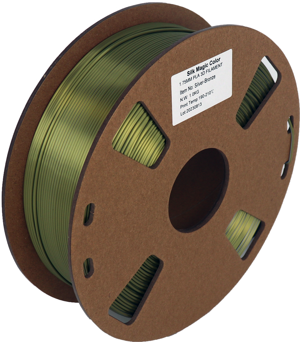 PS Imports PLA 1.75mm x Bicolor Silk Magic-Silver-Bronze EOL