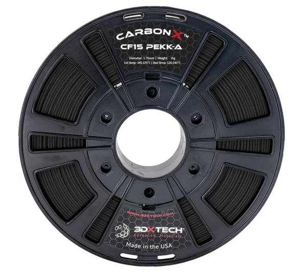 3DXTECH CarbonX PEKK-A+CF15, 1.75mm. 750g., Black