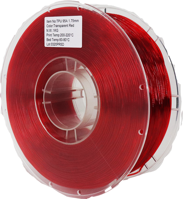 PS Imports TPU 95A Transparent Red 1.75mm
