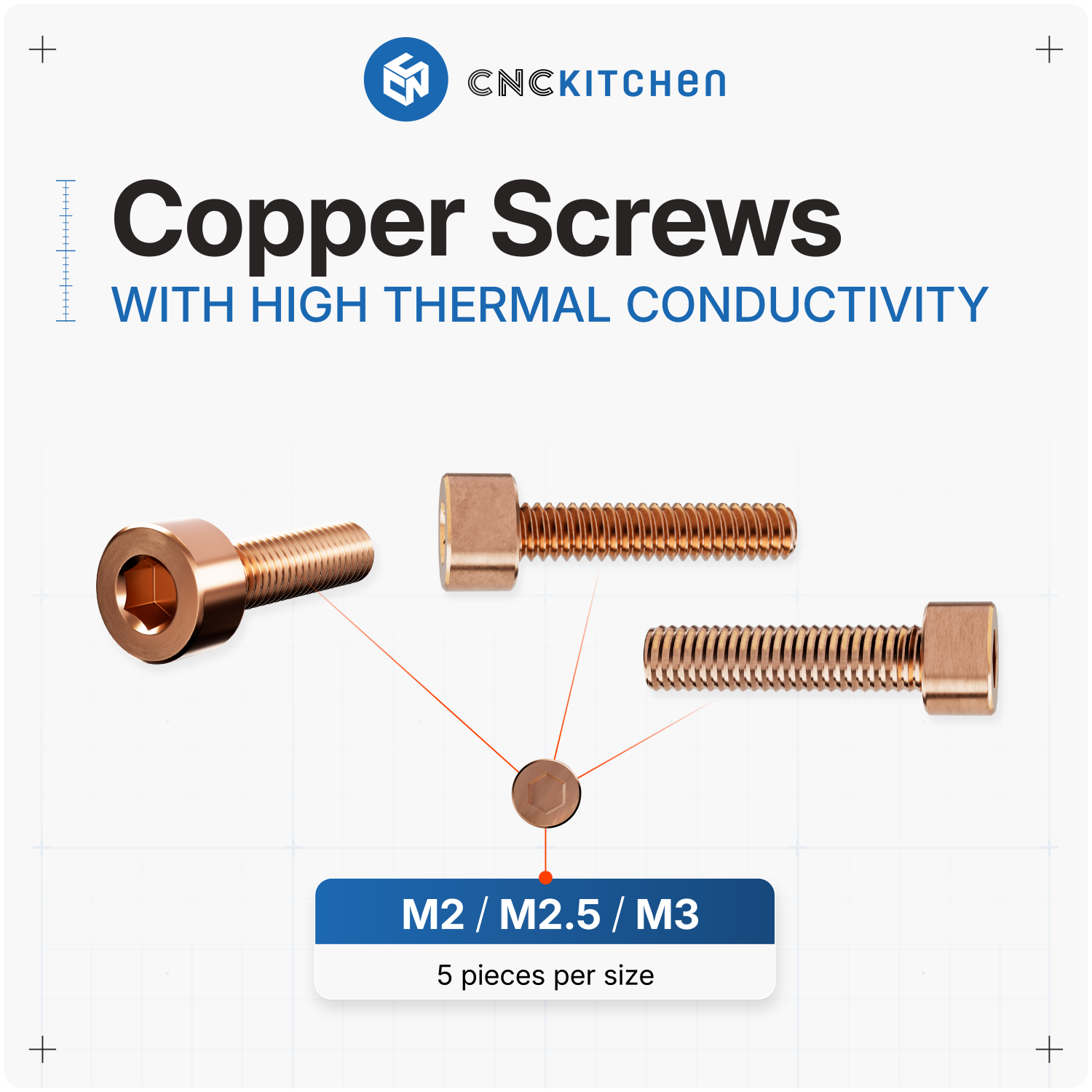 Insert Removal Tool V2 for M2, M2.5 & M3