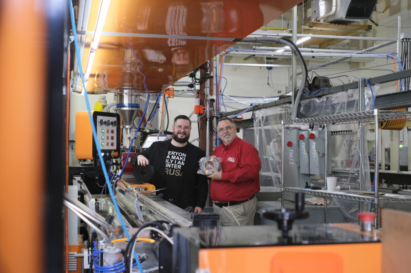 Jessie Premium filament coming off the extrusion line at Printed Solid in Wilmington, Delaware