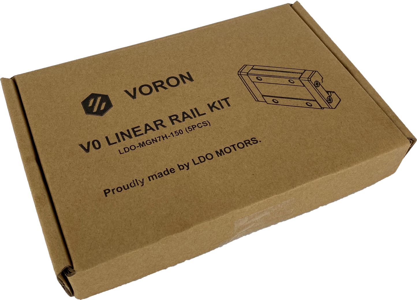 LDO Linear Rail MGN7H Linear Rail with Carriage (150mm) 5 pack Voron V0 and V0.1