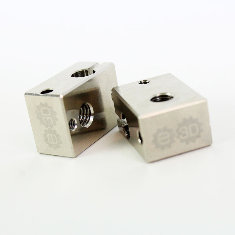 E3D V6 Nickel Plated Copper Heater Block (Single)