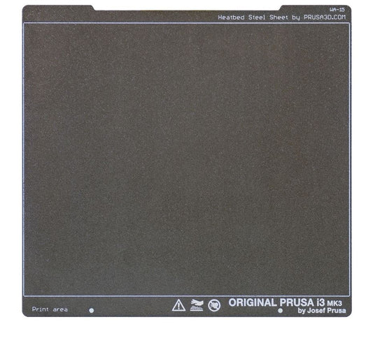 Original Prusa MK2.5/MK3s+ Double-sided Textured PEI Powder-coated Spring Steel Sheet