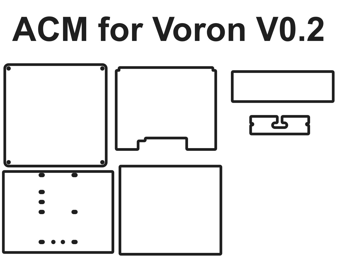 Voron V0 and V0.1 and V0.2 Panel Set Made From Aluminum Composite Material