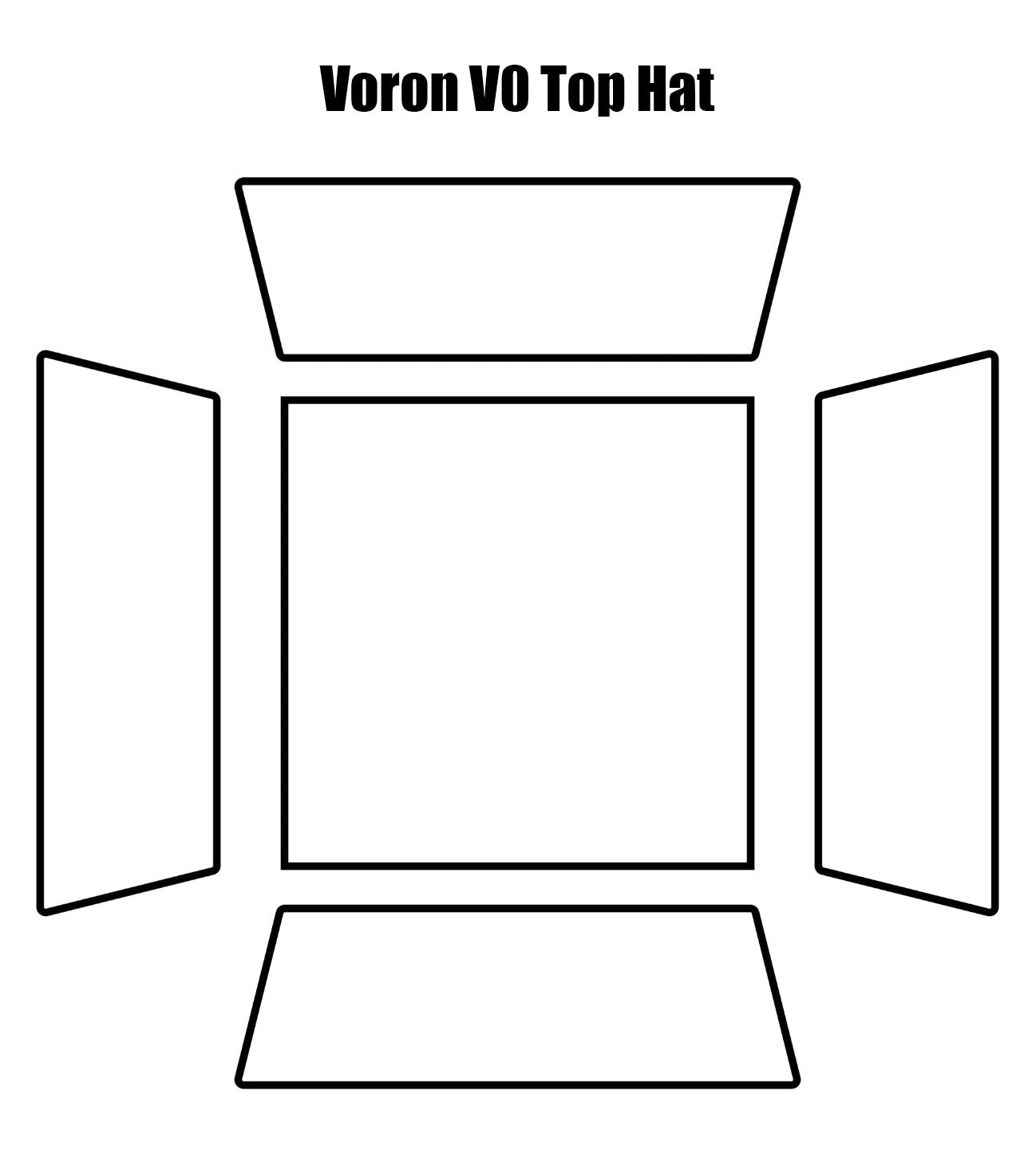 Voron V0 and V0.1 and V0.2 Clear Acrylic Sheets for Top Hat